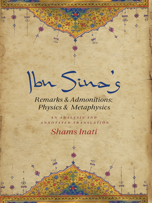 Cover image for Ibn Sina's Remarks and Admonitions